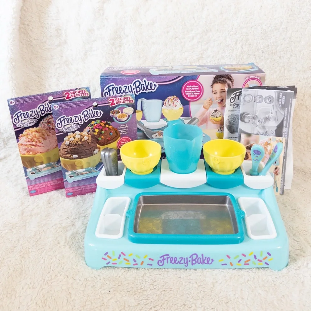 Freezy Bake Ice Cream Maker Set + Refills Complete Kit